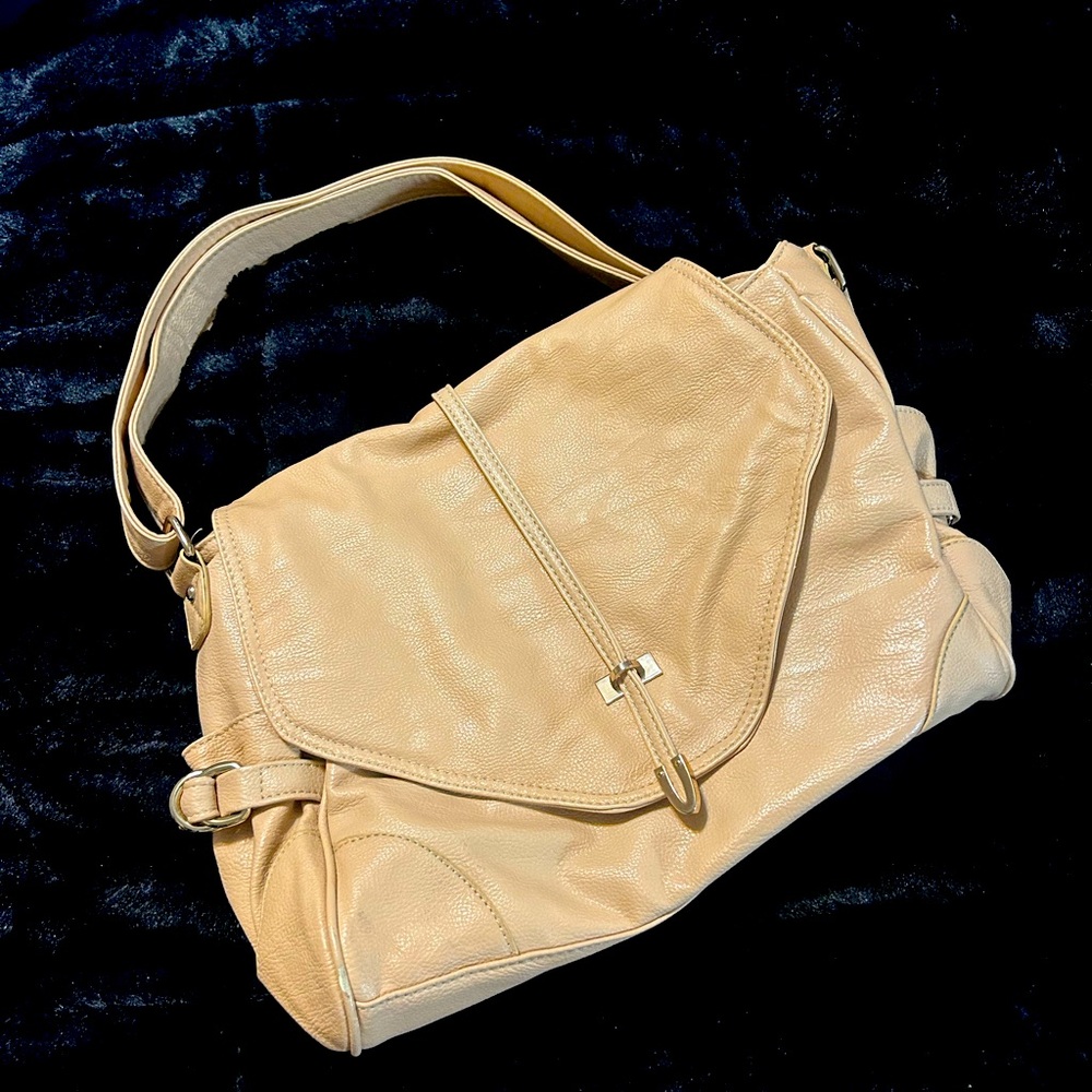 NWOT Leather Camel Work Bag